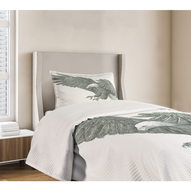 Monochrome Drawing Style Bedspread Set