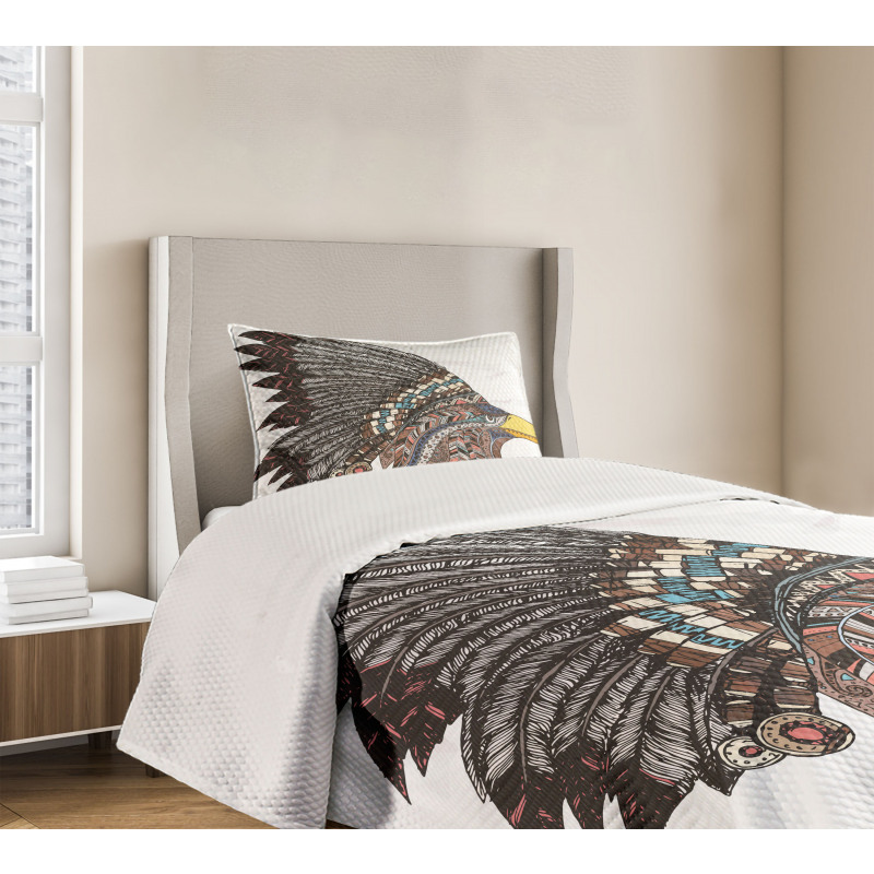 Tribal Feathered Hippie Bedspread Set