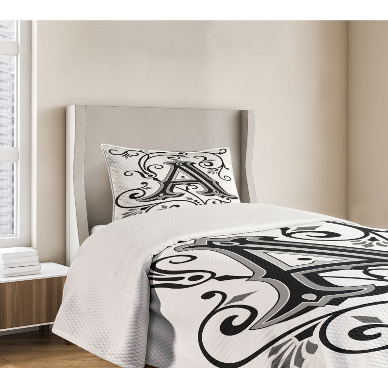 Abstract First Letter Bedspread Set