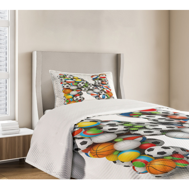 Various Balls Capital Bedspread Set