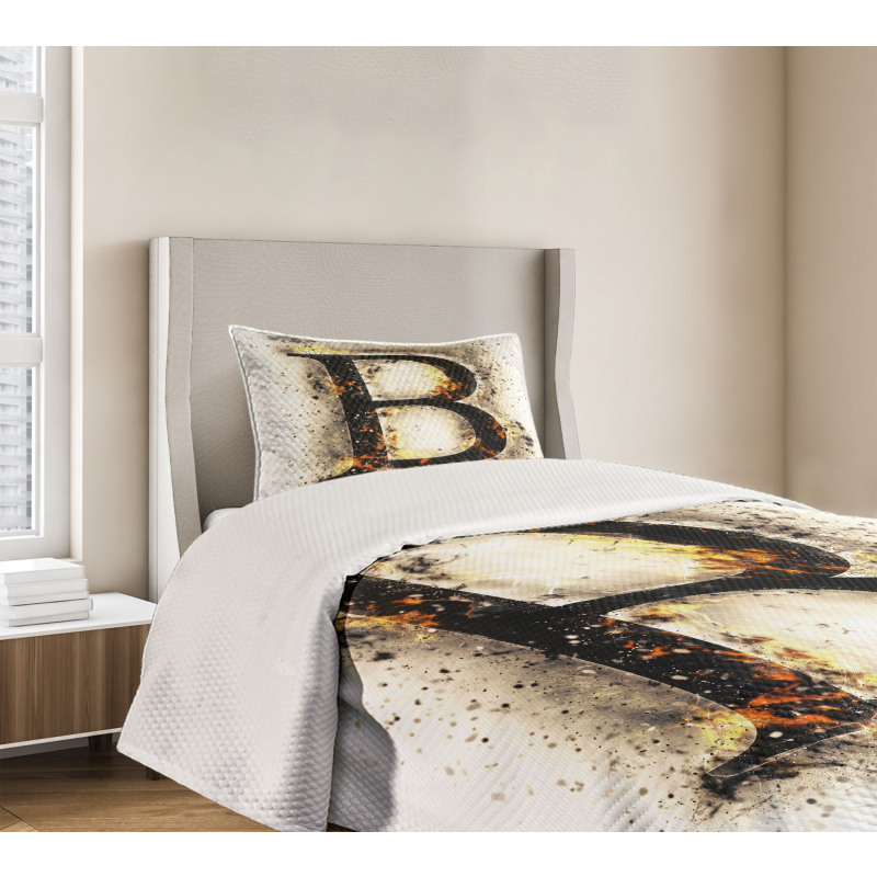 Language in Flames Bedspread Set