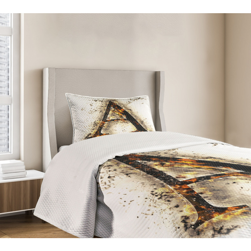 Fiery First Letter Bedspread Set