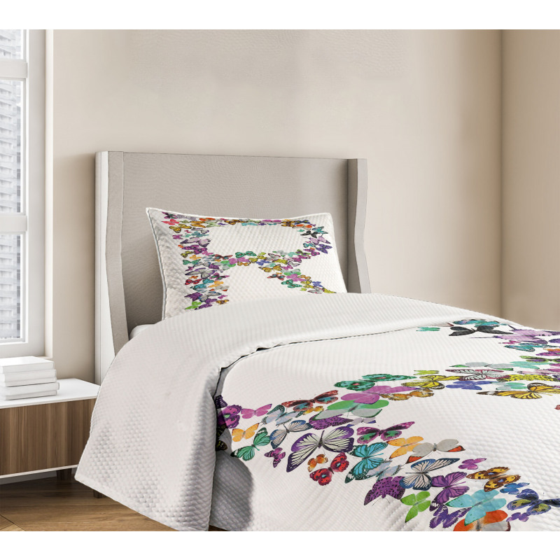 Butterfly Composition Bedspread Set