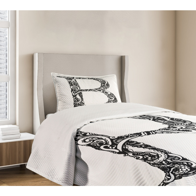 Abstract Swirls Design Bedspread Set