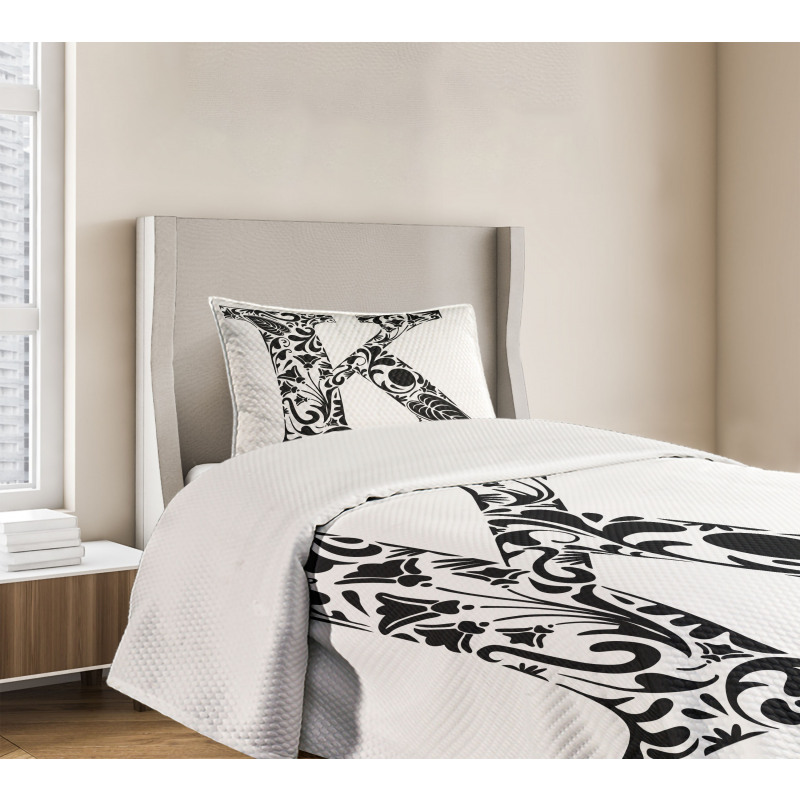 Black Silhouettes Art Bedspread Set