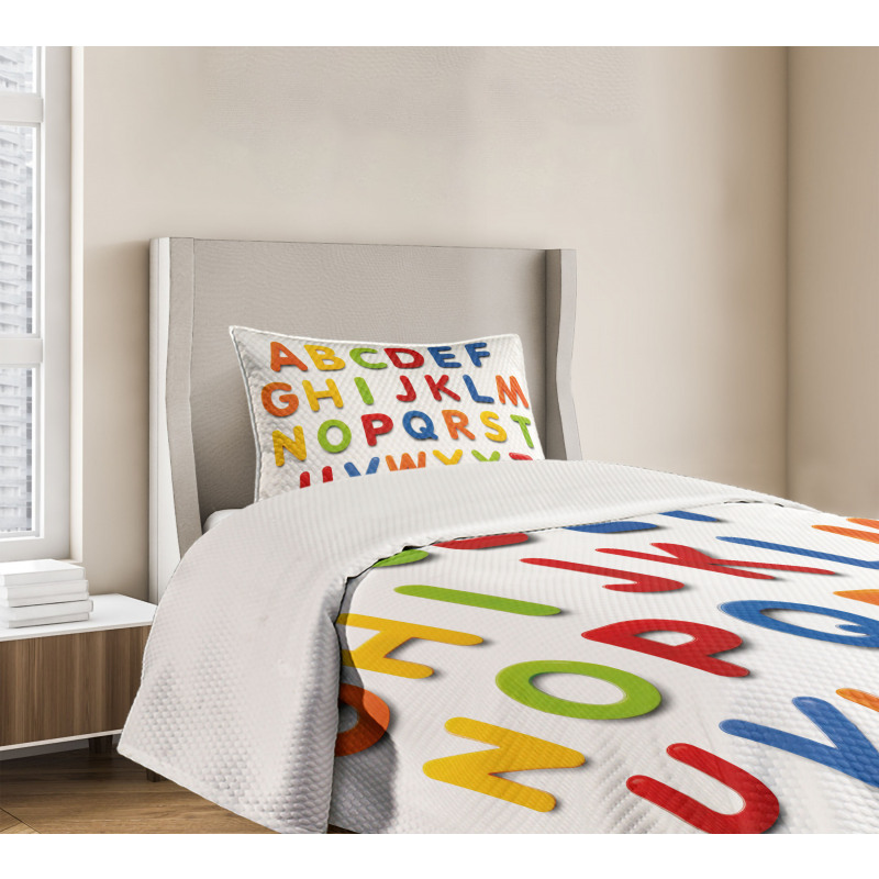 Multicolor Education Bedspread Set