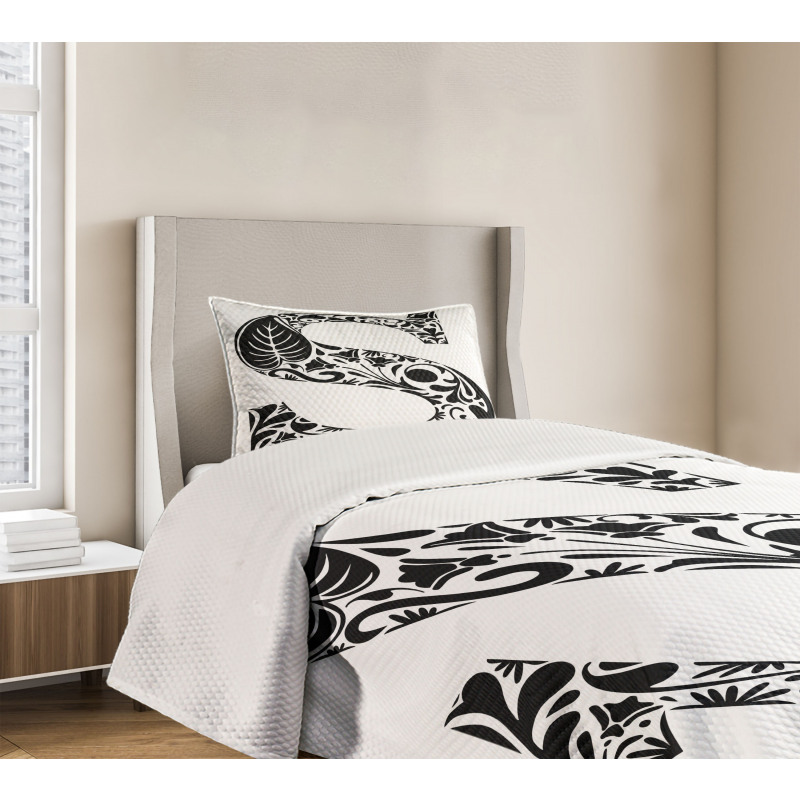 Floral Monochrome S Bedspread Set