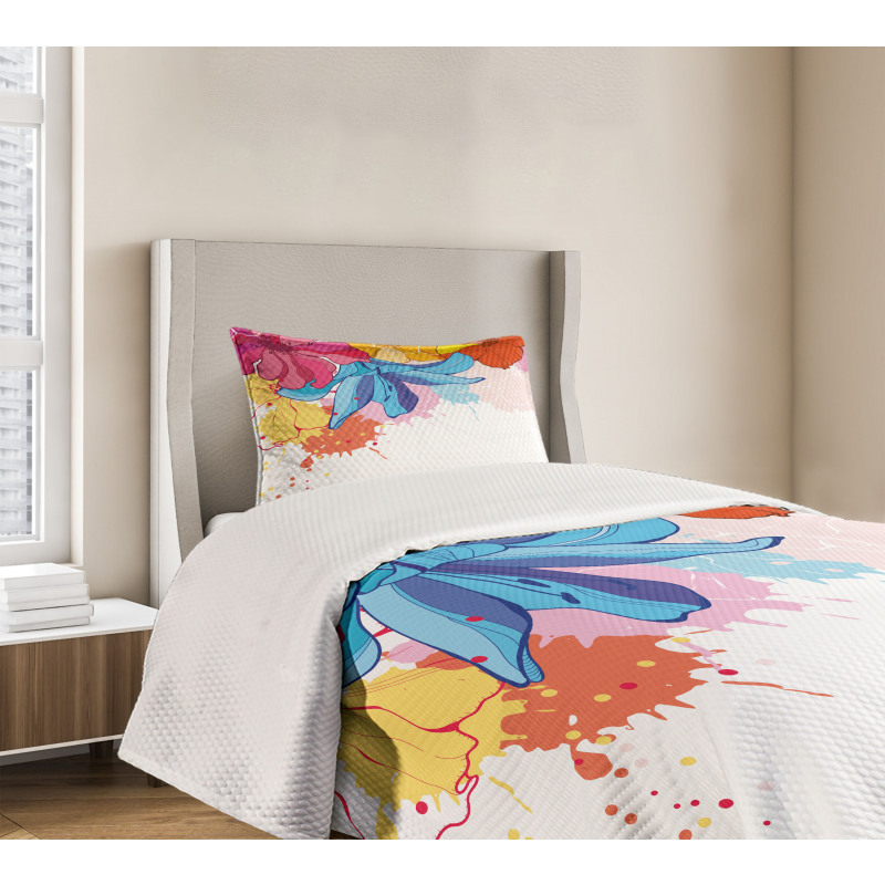 Vibrant Flowers Bloom Bedspread Set