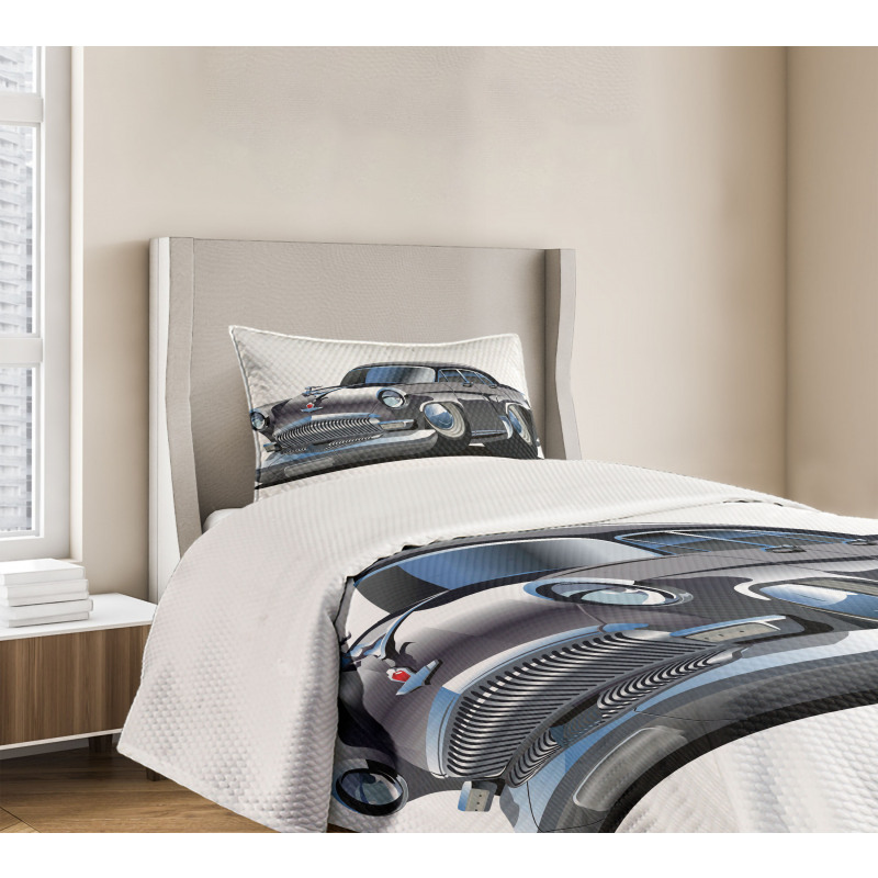 Retro Design Asymmetric Bedspread Set