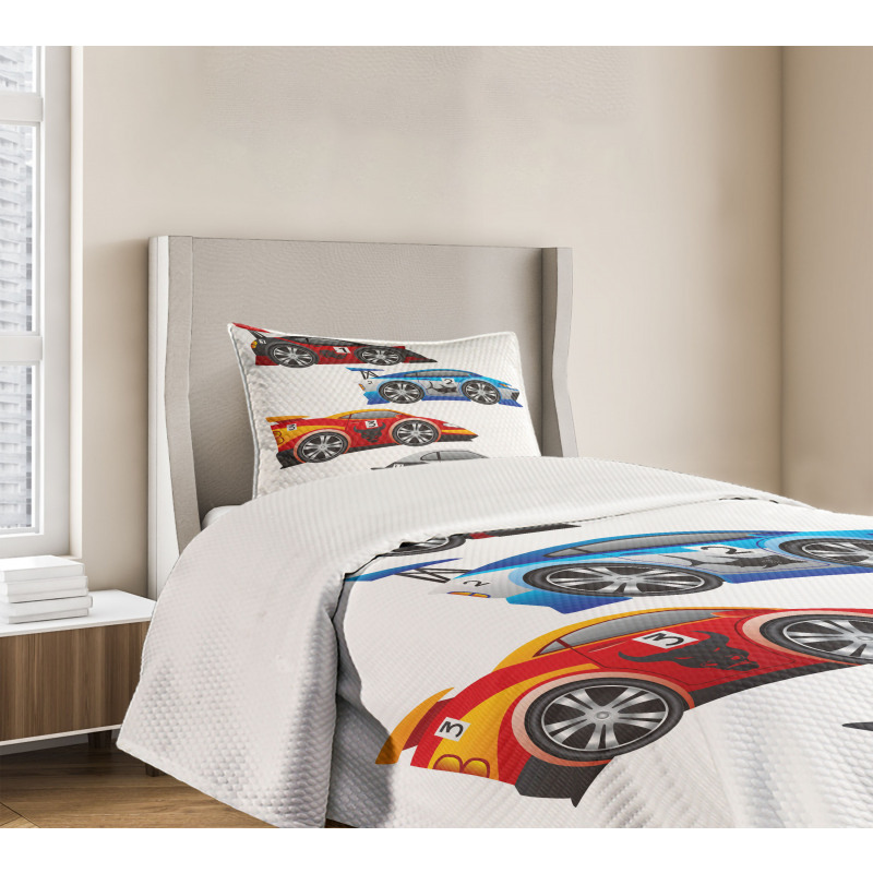 Formula Cars Technology Bedspread Set