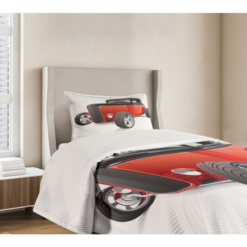 Nostalgic American Wheels Bedspread Set