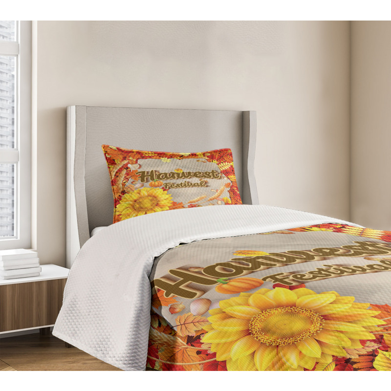 Festival Autumn Leaves Bedspread Set