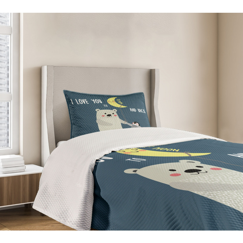 Teddy Bear Penguin Bedspread Set