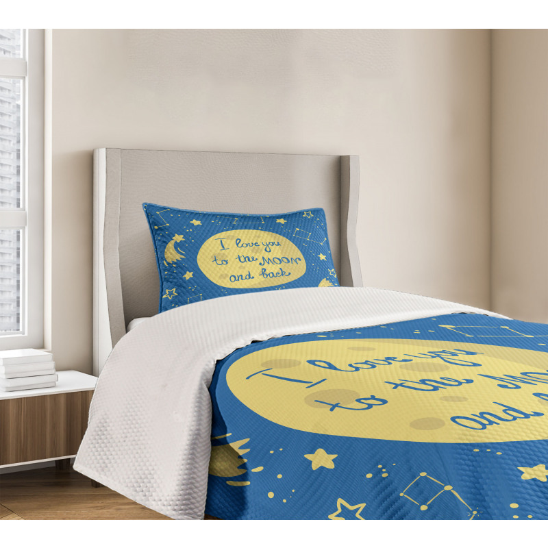 Comet Astronomy Star Bedspread Set