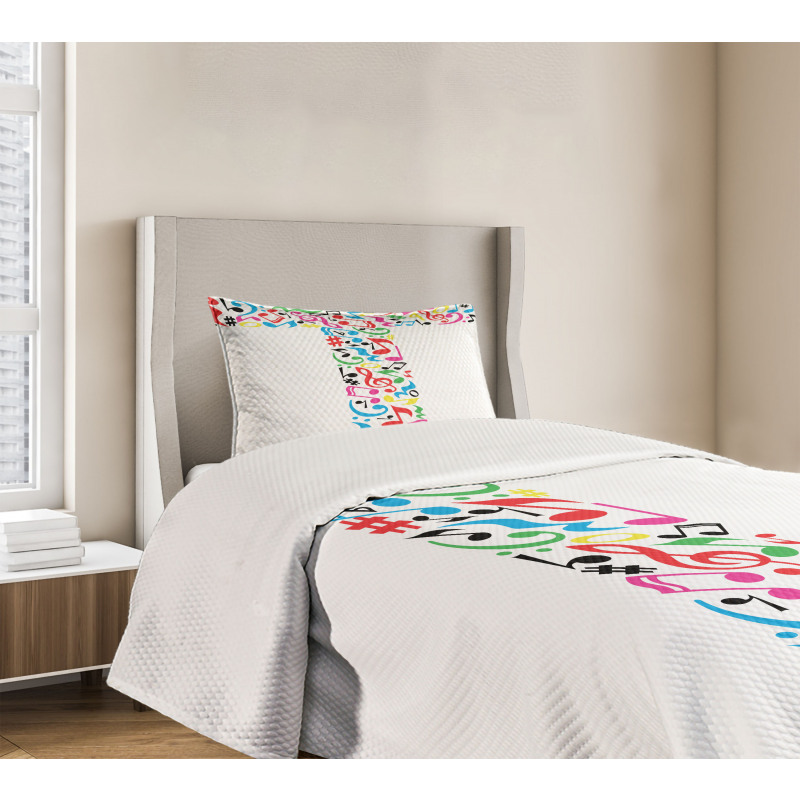 Uppercase Musical Art Bedspread Set