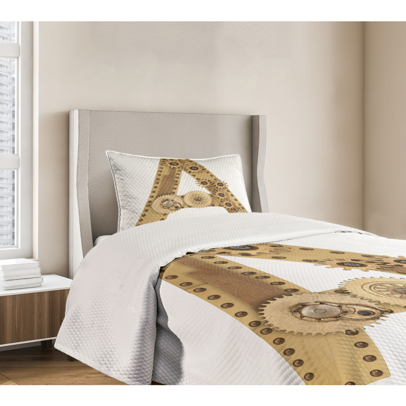 Steampunk Capital Bedspread Set