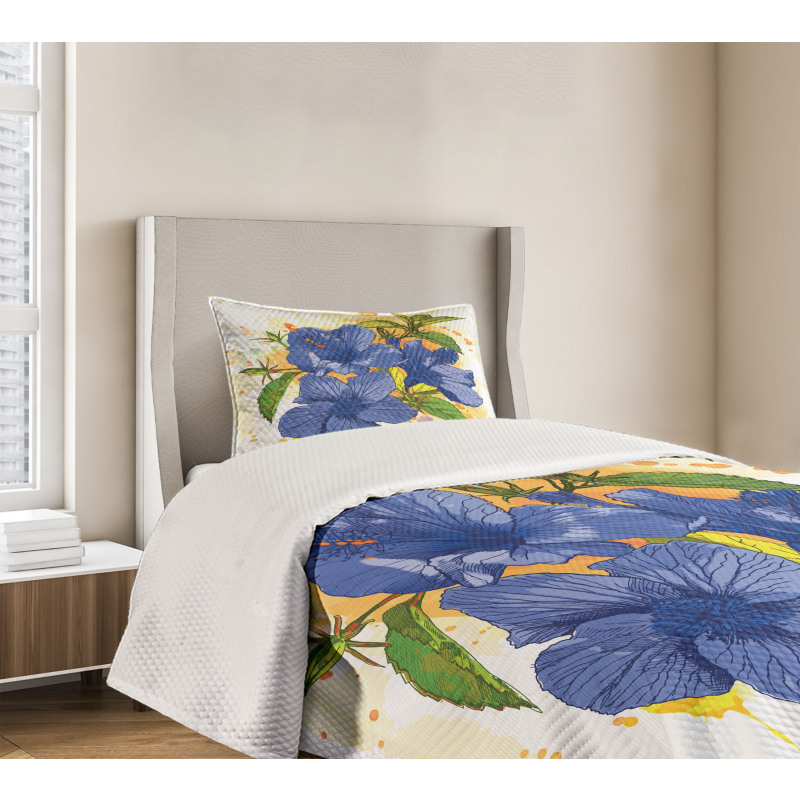Hibiscus Exotic Art Bedspread Set