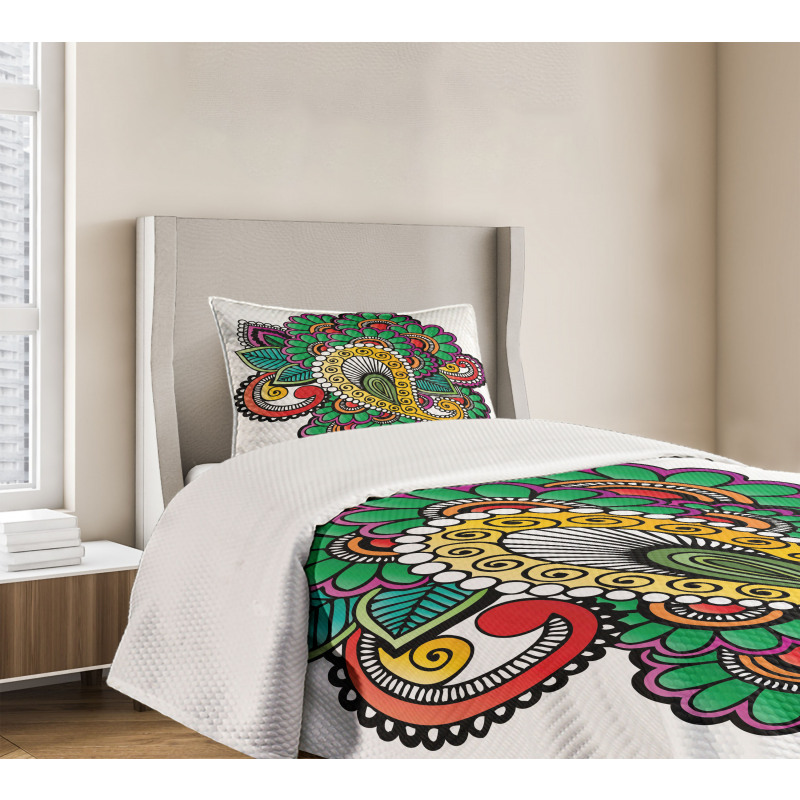 Vivid Colored Pattern Art Bedspread Set