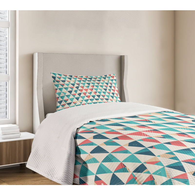 Triangle Hexagons Bedspread Set