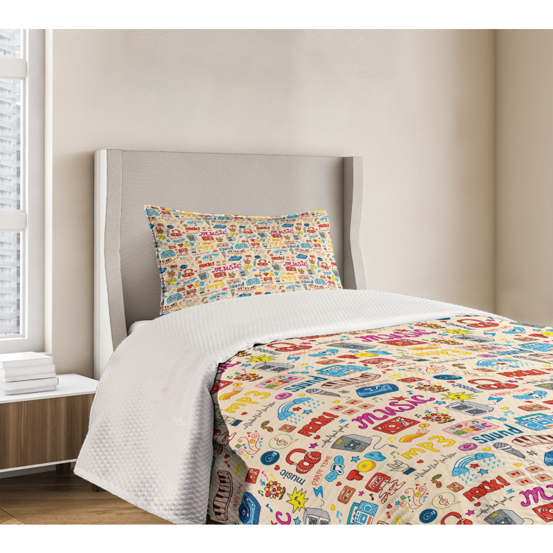 Retro Pop Art Style Bedspread Set