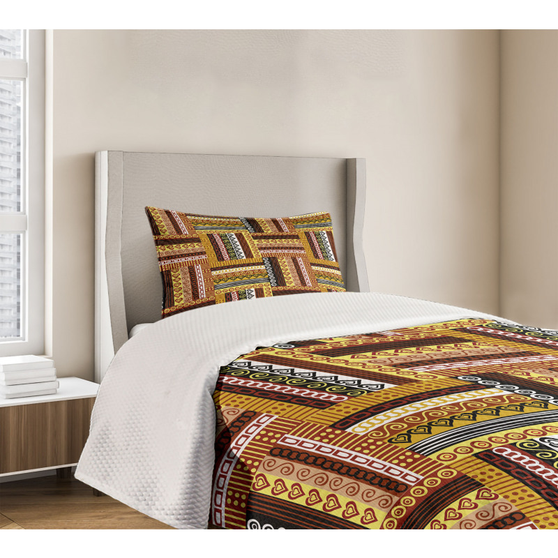 Oriental Motifs Bedspread Set