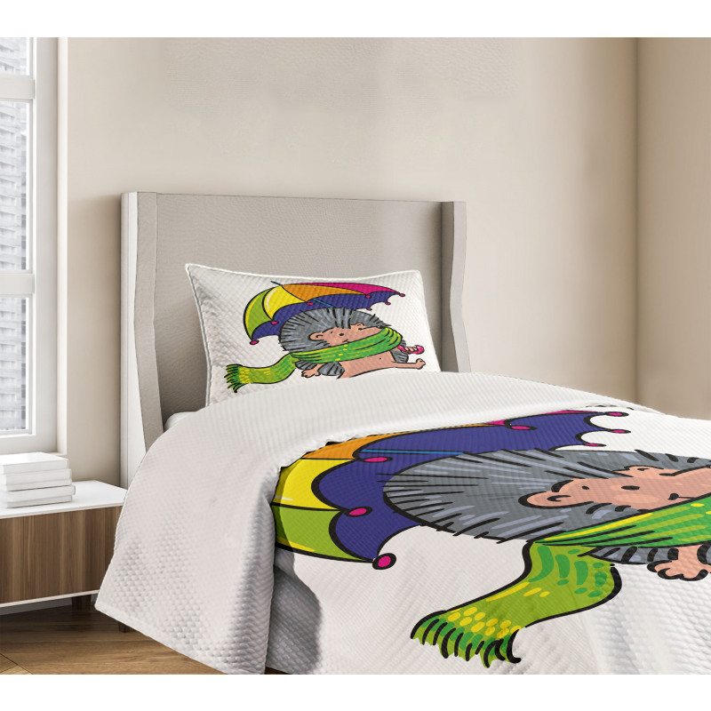 Smiling Animal Spikes Bedspread Set