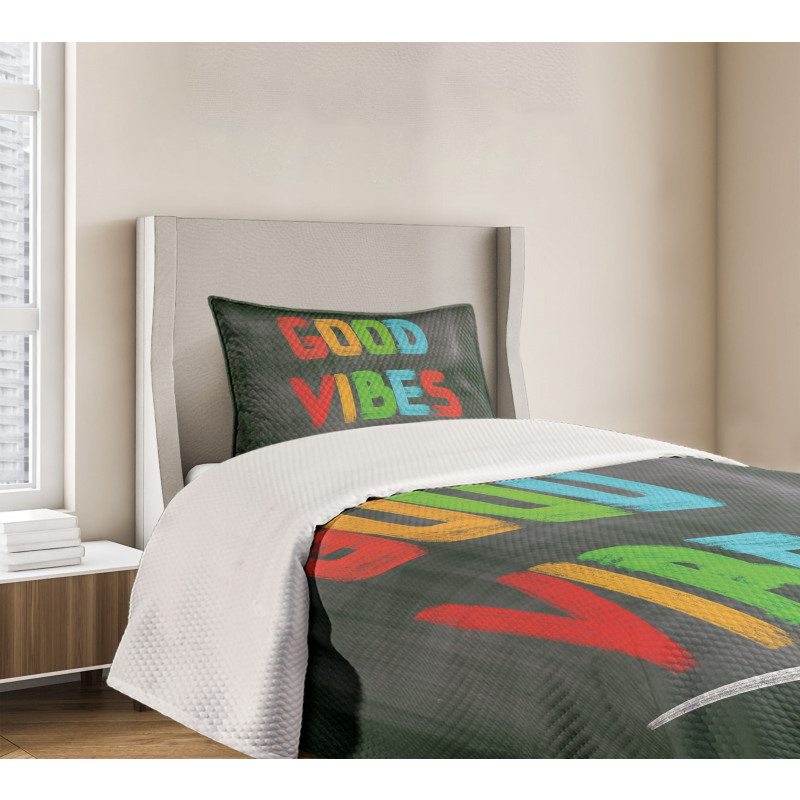 Blackboard Colorful Bedspread Set