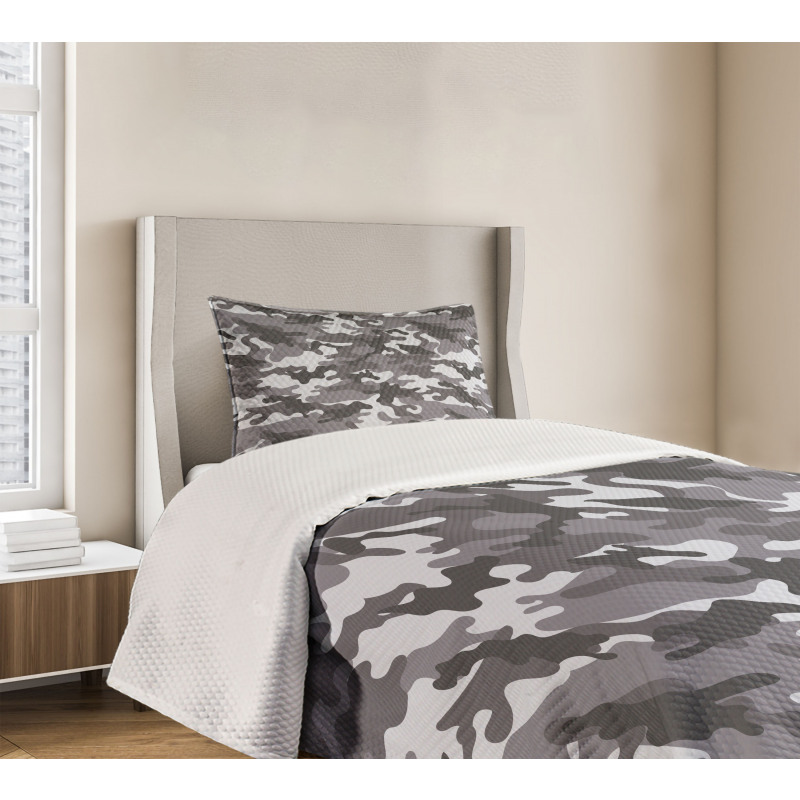 Grey Color Shades Bedspread Set