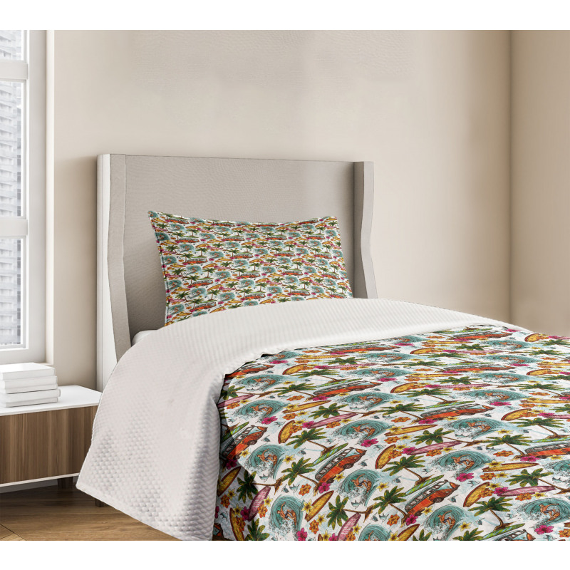 Suft Hawaii Tropical Bedspread Set