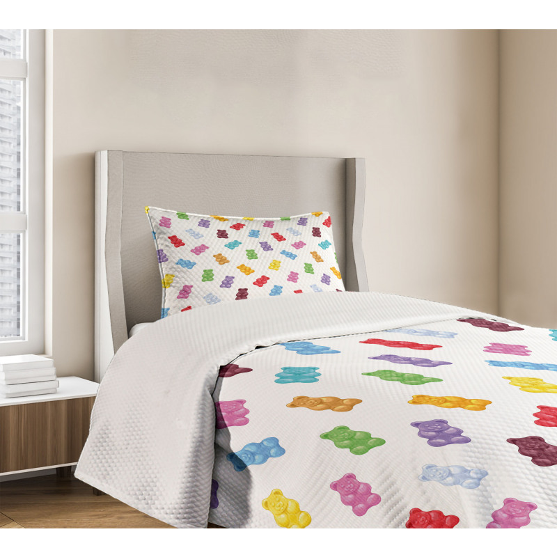 Vibrant Gummy Bears Bedspread Set