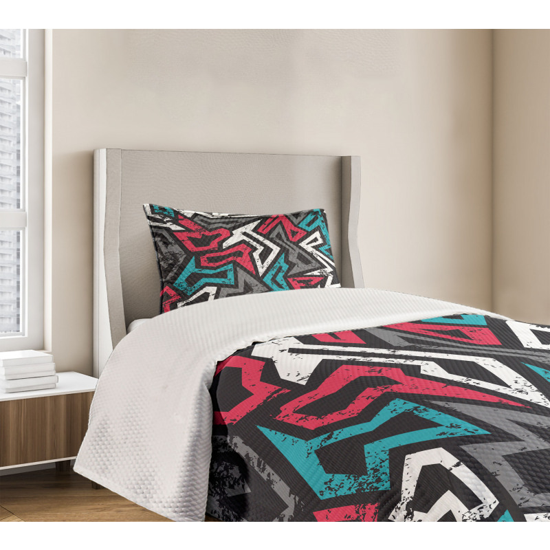 Hip Hop Culture Graffiti Bedspread Set