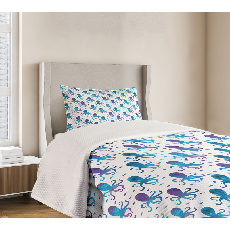 Polygonal Animal Design Bedspread Set