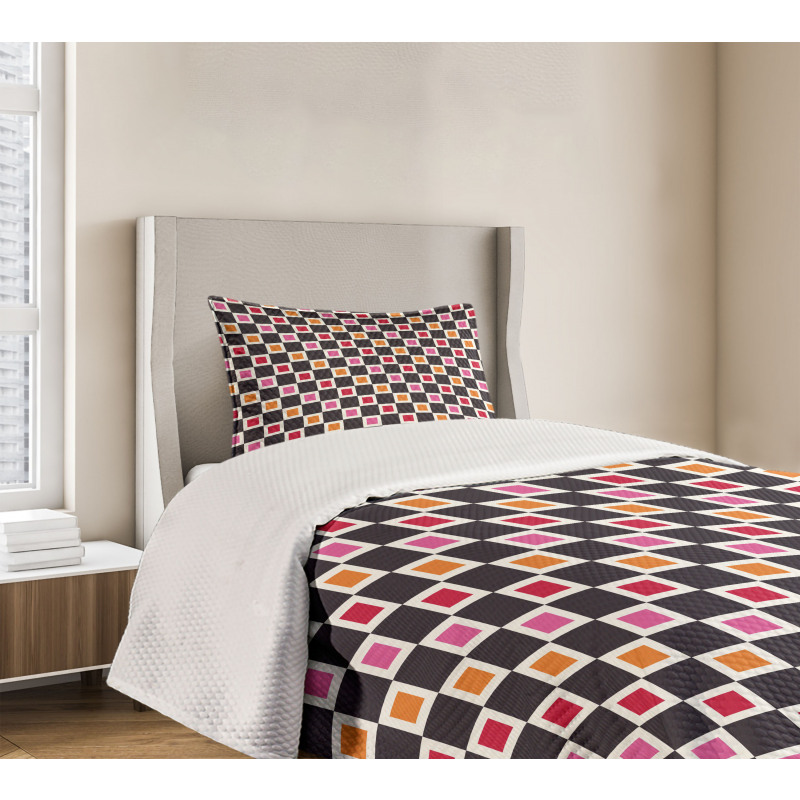 Grid Vivid Squares Bedspread Set