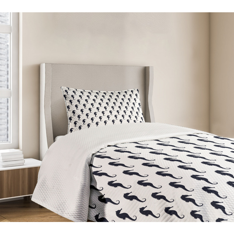 Seahorse Silhouettes Bedspread Set