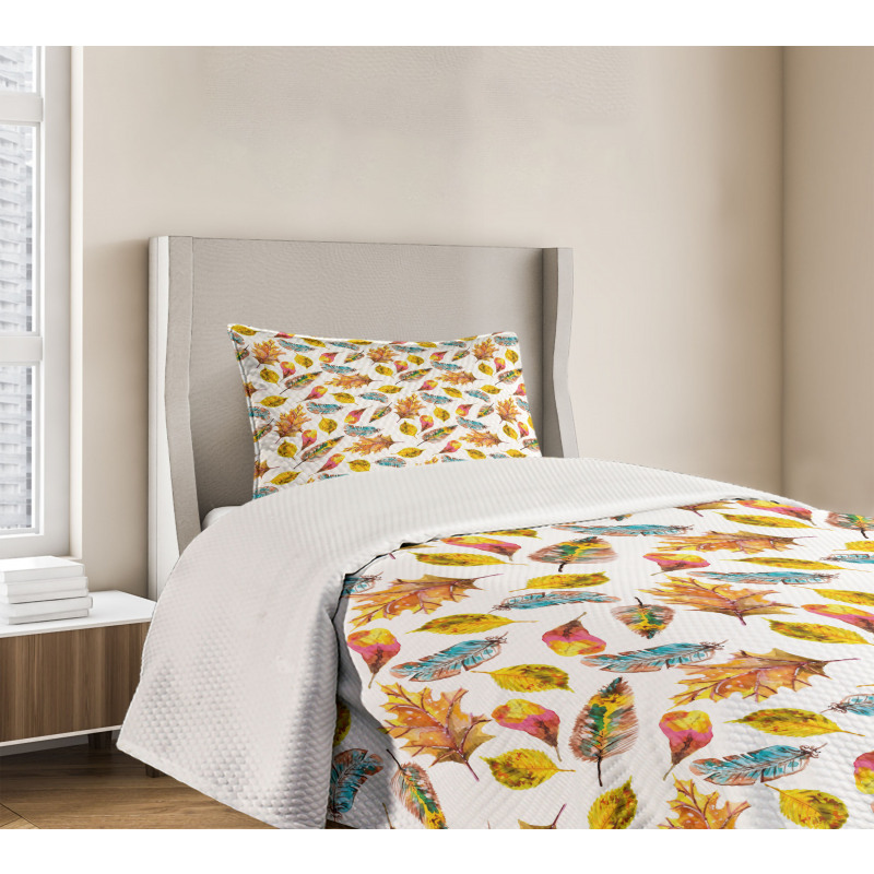 Fal Season Leaves Bedspread Set