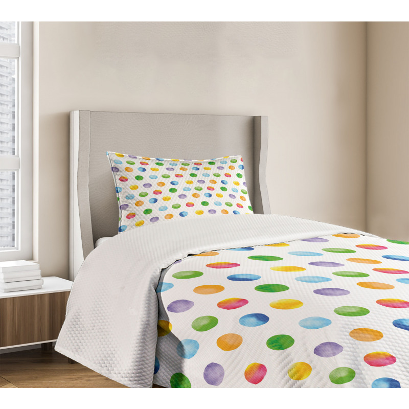 Abstract Polka Dots Bedspread Set