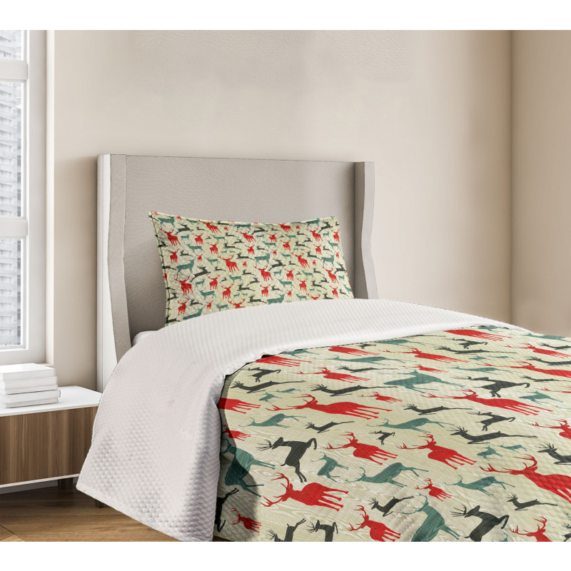 Wooden Winter Animals Bedspread Set