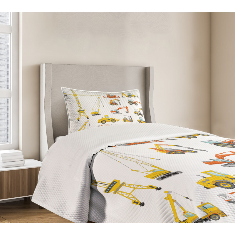 Cartoon Machinery Bedspread Set