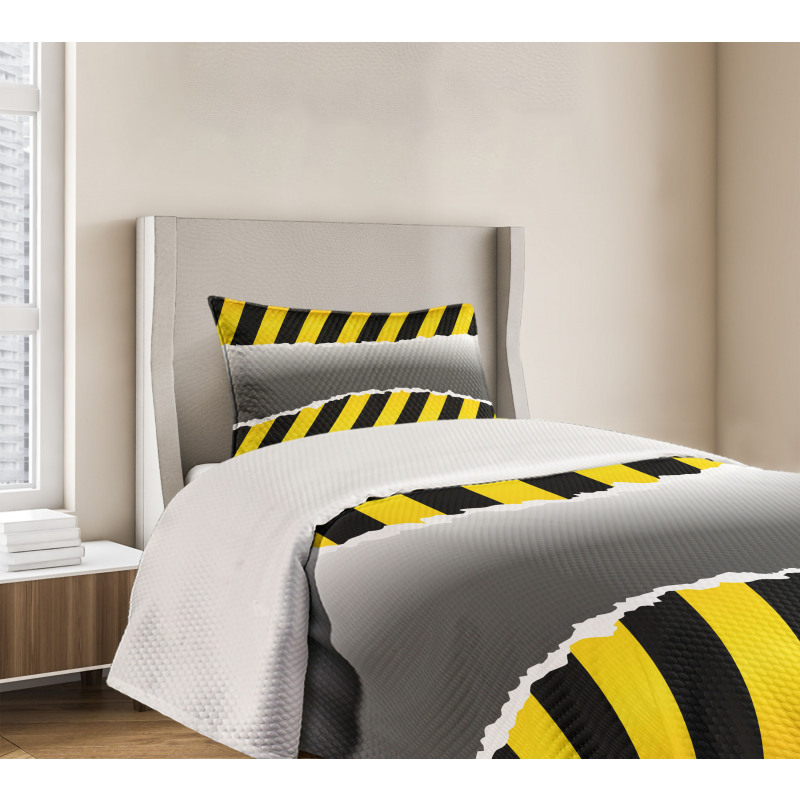 Work Site Caution Bedspread Set