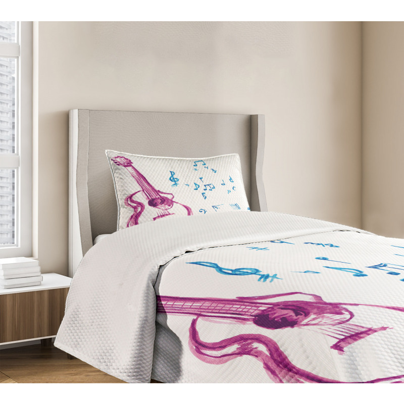 Watercolor Music Making Bedspread Set