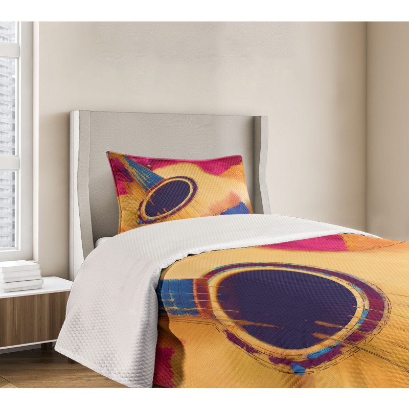 Abstract Strings Retro Bedspread Set