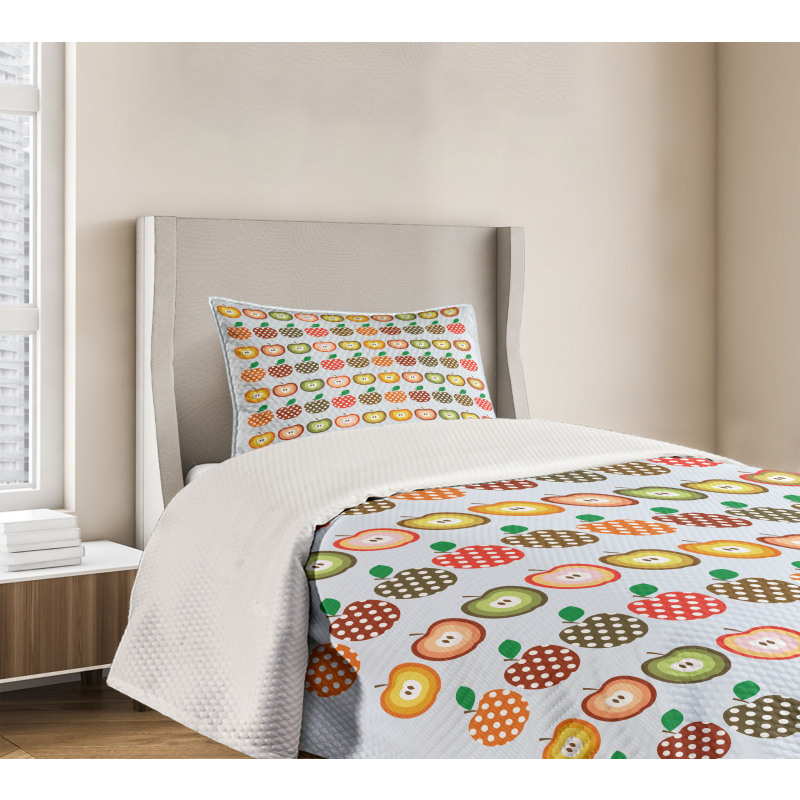 Retro Polka Dots Colorful Bedspread Set