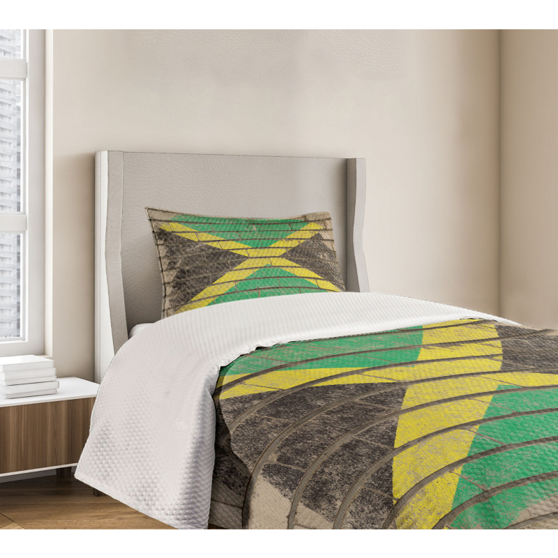 Flag on the Wall Chalk Bedspread Set