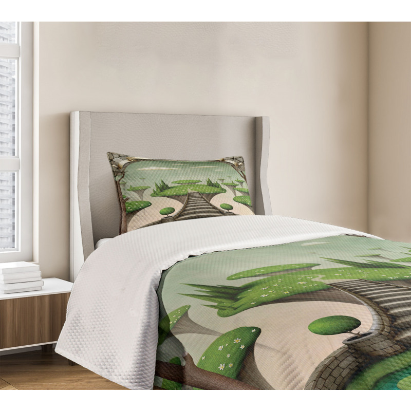 Hanging Islands Pond Bedspread Set