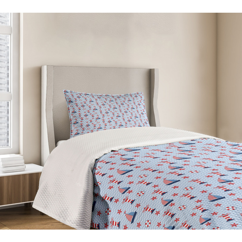 Ocean and Waves Bedspread Set