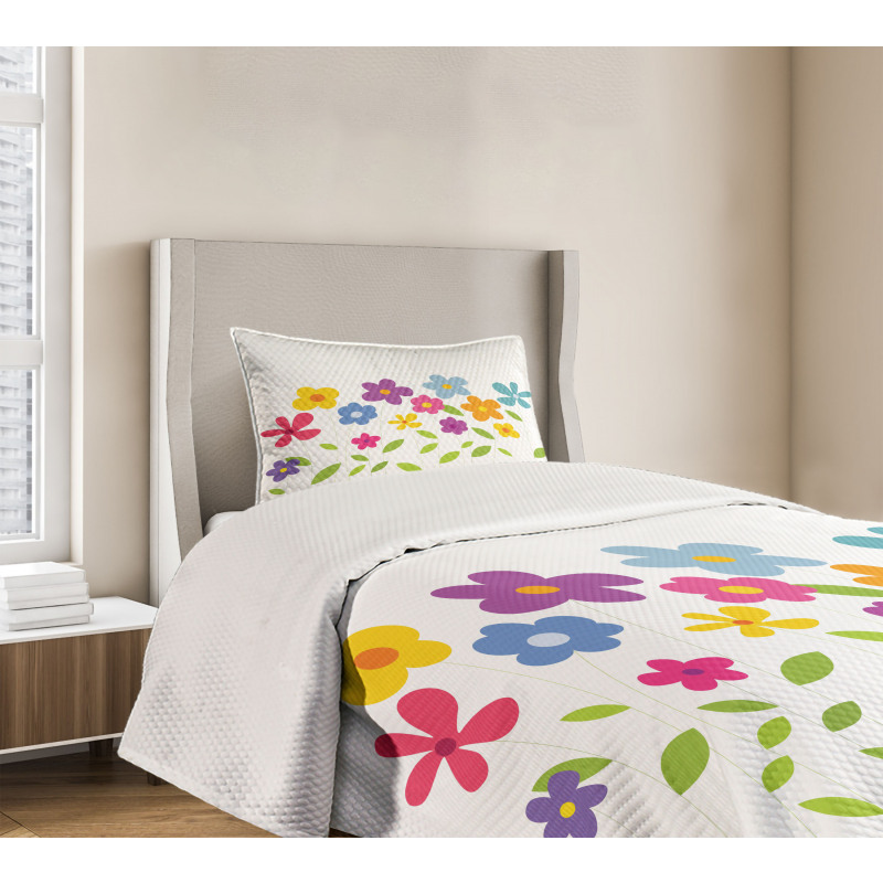 Colorful Foliage Bedspread Set