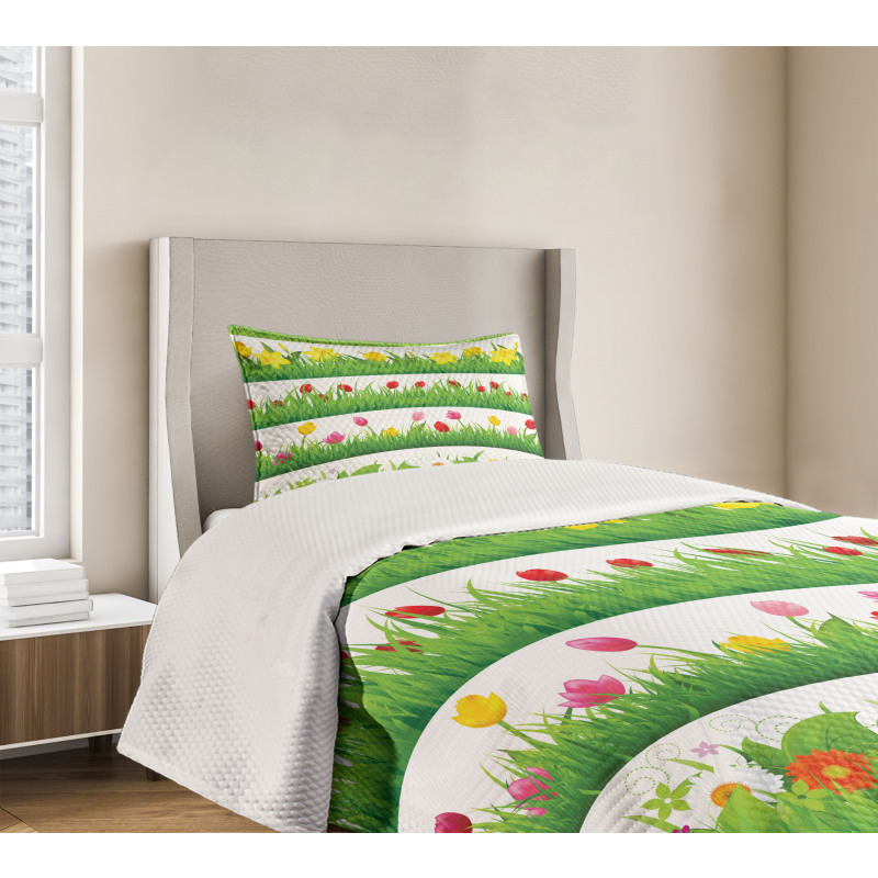 Nature Scenes Spring Bedspread Set