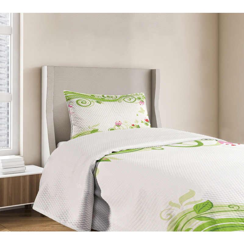 Blossoming Stripes Bedspread Set