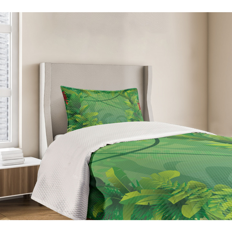 Hawaiian Rainforest Bedspread Set