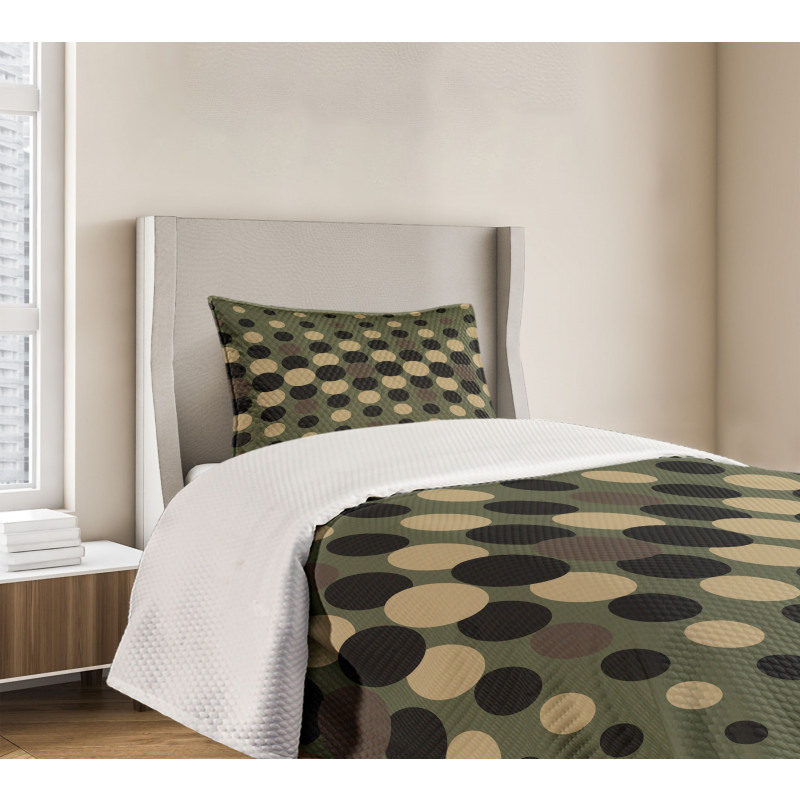 Halftone Circles Bedspread Set